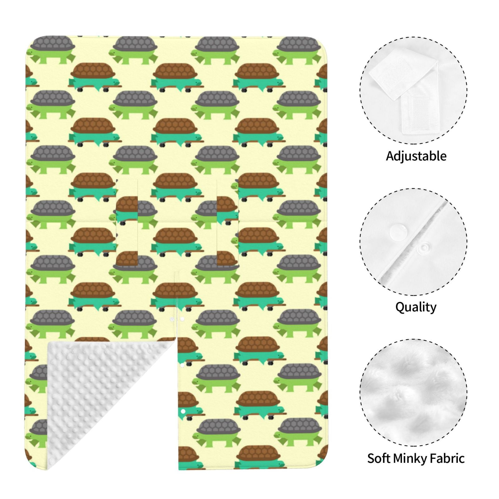 Naloa Turtle On Skateboard Baby Car Seat Cover, Breathable Baby Carrier Cover, Multiuse Baby Carrier Cover & Nursing Breastfeeding Cover