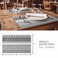 thumbnail image 3 of Placemats Set of 4, Grey White Boho Woven Placemat, Linen Place Mats for Kitchen/Dining Tables, Vintage Ethnic Tribe Abstract Art Washable Table Mats for Party, 3 of 8