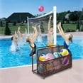 thumbnail image 4 of Pool Float Storage, Outdoor Storage, Patio Poolside Float Storage Box, PE Rattan Outdoor Pool Caddy with Rolling Wheels, Floaties, Patio,Beach-Sturdy & Movable, 4 of 9