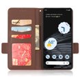 thumbnail image 2 of Elehold PU Leather Wallet Case for Google Pixel 7, Soft Lychee Pattern PU Leather and TPU Flip Cover with  Shockproof Kickstand Card Slots Holder Magnetic Drop Resistant Phone Case,Brown, 2 of 5
