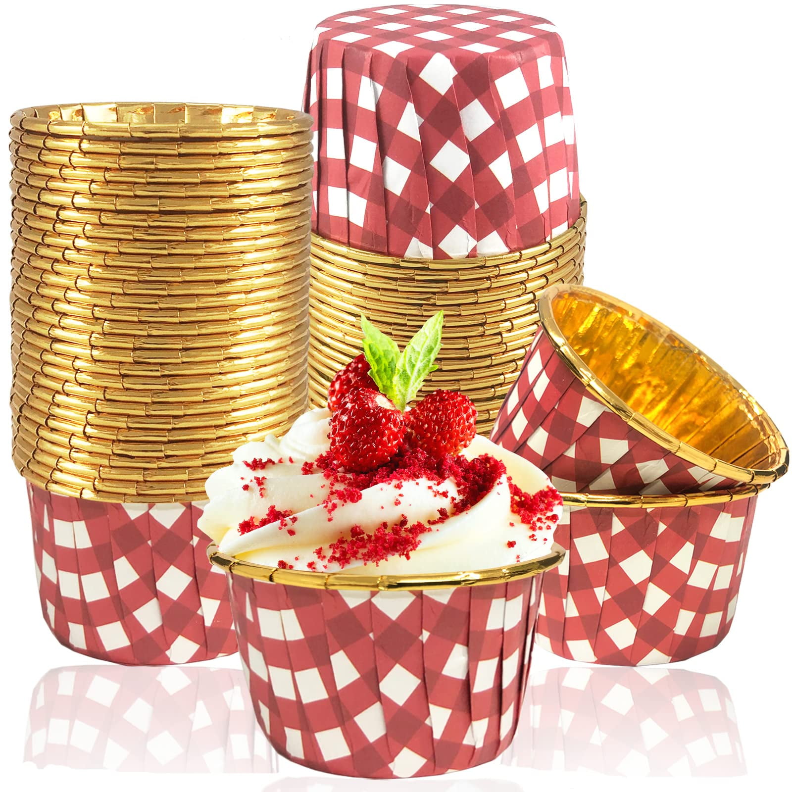 50x Mini Cupcake Muffin Liners Wrappers Paper Baking Cups for Birthday,  Wedding, PACK - Kroger