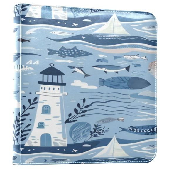 Photo Album Leather Photo Album 11.8x11.2x1.5 Inch Bookshelf Photo Album Photo Album Photo Store Scrapbook Photo Album Seaside Lighthouse