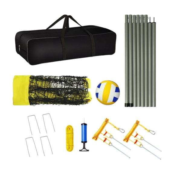 funtasica Volleyball Net Mesh Net Folding Anti Sag Design Volleyball Training Braided Net for Park Backyard Outdoor Sports