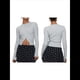thumbnail image 3 of Suéter Corto Informal de Larga con Cuello Halter, Botones y Abertura Frontal para Mujer Gris XL, 3 of 7