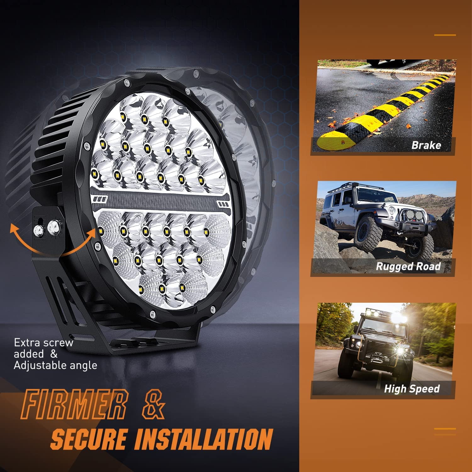 Nilight 9 Inch Round Offroad LED Driving Lights with DRL 2PCS 140W 15560LM IP68 Spot Flood Combo Work Light with 12AWG DT Connector Wiring Harness Kit for 4x4 Jeep Truck ATV UTV SUV, 5 Year Warranty