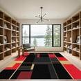 thumbnail image 2 of ODIKA 2'x3' Machine Washable Non-Slip Area Rug, Geometric Red High Traffic Rug with Pad, Red, 1058494, 2 of 8