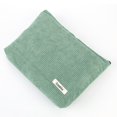 thumbnail image 2 of Solid Color Corduroy Cosmetic Bag Pouch Women Travel Storage Case (Light Blue), 2 of 9