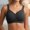 Black, variant on Elly Wireless Bra Women No Underwire Full Coverage Seamless Everyday Wear Mesh Lace Design Pink XL