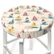 thumbnail image 3 of Balery Reto Marine Nautical Fundas de asiento para taburete de bar redondo de tela de terciopelo ajustables que protegen de arañazos y manchas para sillas de 14 a 17 pulgadas.-14 inch, 3 of 7