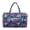 Tropical Floral Print, variant on Garronmavis Large Quilted Duffle Bag for Women, Blue Tropical Palm Floral Print Weekender Bag Overnight Carry On Bag with Luggage Sleeve for Travel Gym Dance