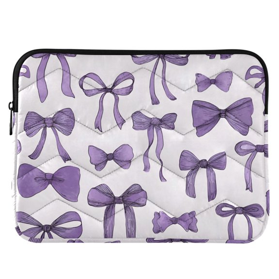 ALAZA Purple Bow Pattern Laptop Sleeve Case for 13-14 Inch Computer Cover Bag Medium