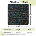 thumbnail image 2 of Math Equations Physics Formulas Black Pattern Square Fitted Tablecloth with Elastic Edge,Square Table Cover,Washable Elastic Table Cover for Home Kitchen Party Decor 36"x36", 2 of 6