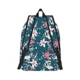 thumbnail image 3 of Naloa Canvas Backpack for Men Women Lilies Flowers Print Rucksack Casual Travel Daypack Large and Small Durable College Tote Satchel Bookbag for Teens, 3 of 8