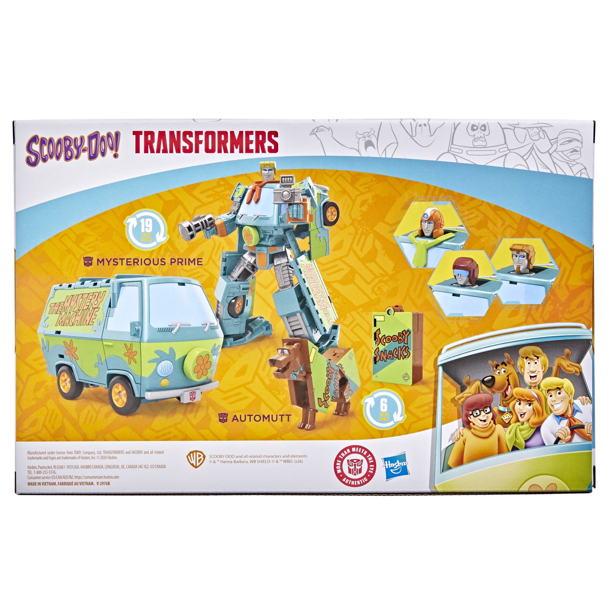 Transformers Toys Scooby Doo Mysterious Prime & Automutt Action Figures, 8+