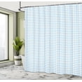 Ambesonne Blue Geometric Shower Curtain, Minimal Circles Dots, 69"Wx75