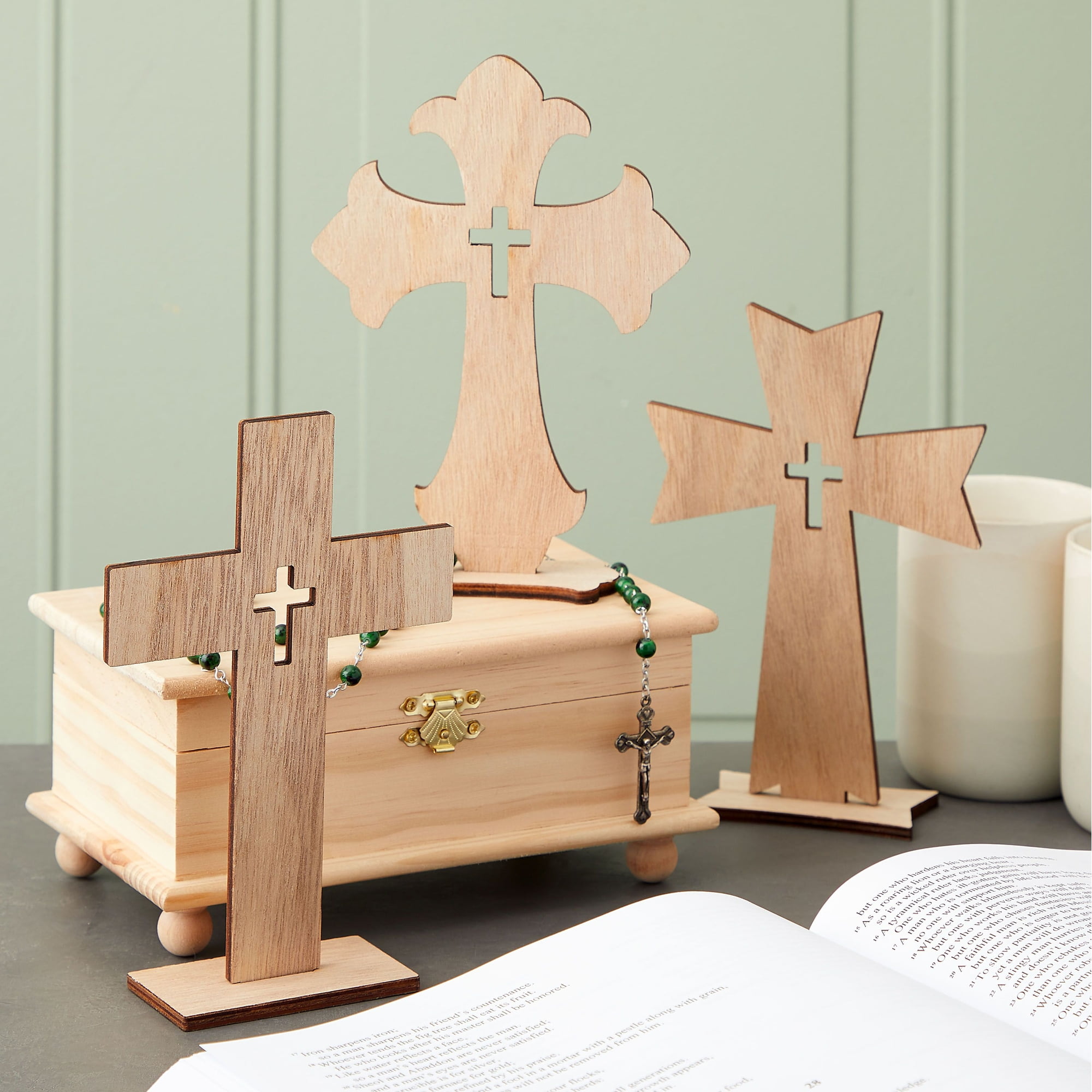Do It Yourself Wood Crosses (1 Dz) - Crafts for Kids and Fun Home Activities