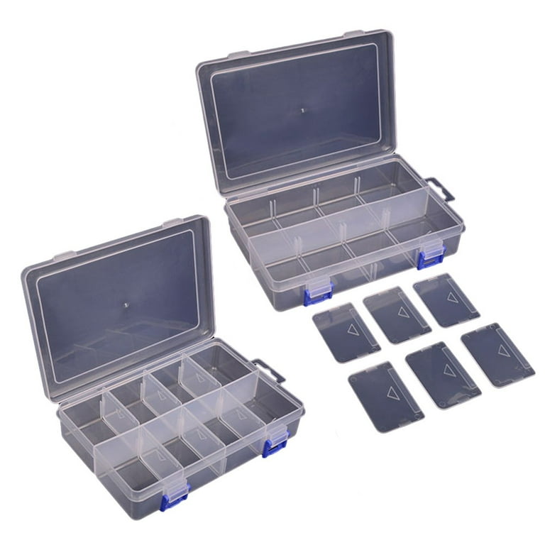 anna Adjustable 8 Grids Compartment Plastic Storage Box Screw