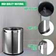 thumbnail image 3 of Invisi-Overlap Open Top Stainless Steel Trash Can - Small Office Wastebasket -  Décor - Round Shape, 3 of 6
