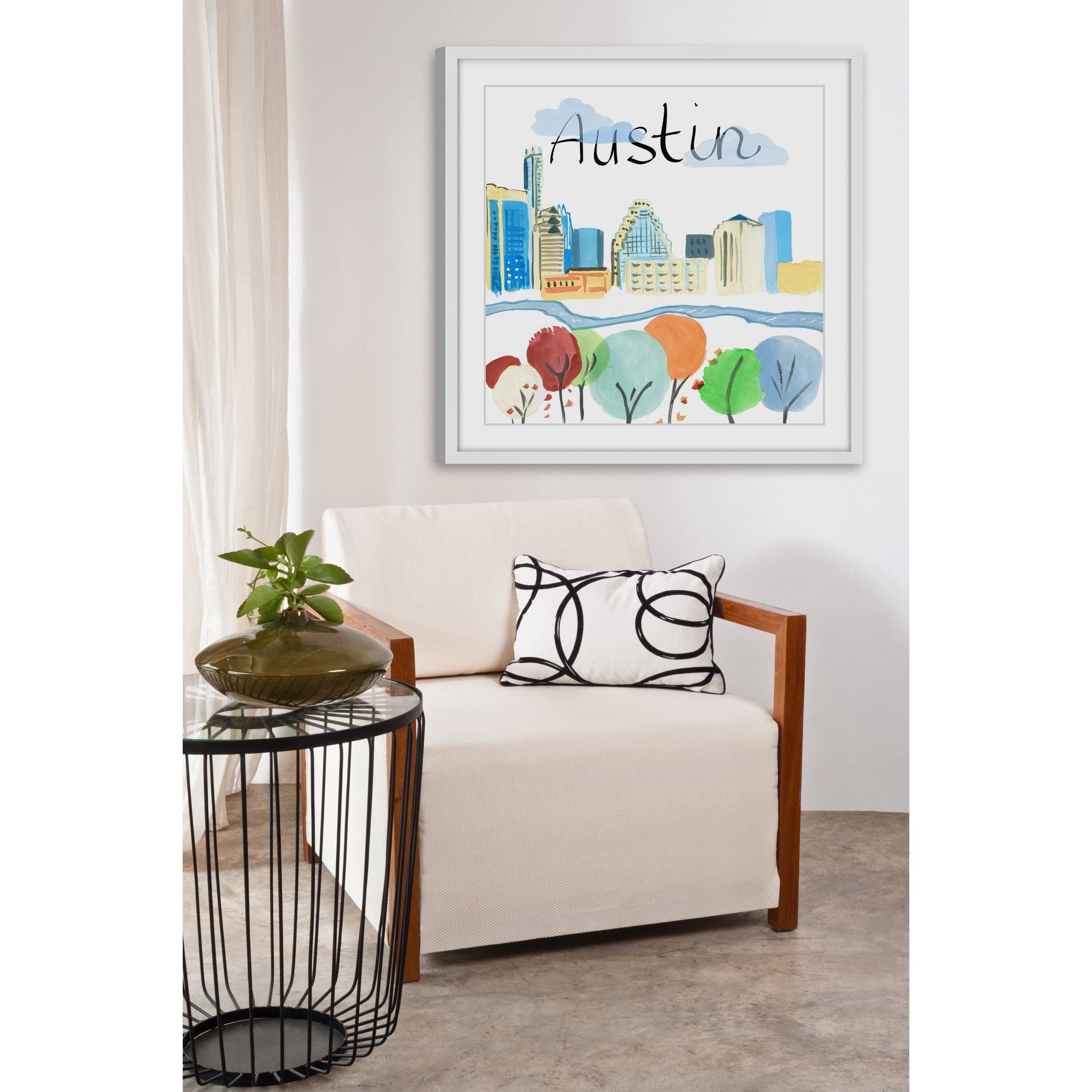 "Colorful Austin" Framed Painting Print