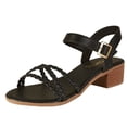 thumbnail image 1 of Tacón Bajo Para Mujer CASTALIA 329-82 Negro Detalle Trenzas, 1 of 3