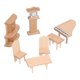 thumbnail image 5 of Nehlobo Muebles de casa de muñecas de madera, escala 1:12, muebles en miniatura, juego de sala de estar para niños de 3 años en adelante, 5 of 8