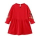 thumbnail image 3 of Odeerbi Niñas de Manga Larga Vestidos Bordados Florales Primavera Otoño Vestido de Algodón Niños Flor Imprimir Ruffle Dress, 3 of 4