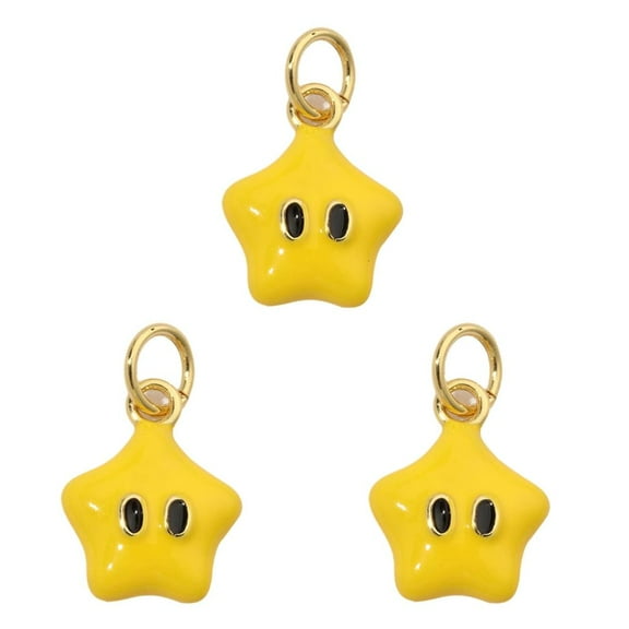 lanema Pack of 3 Portable Ice Cream Popsicles Charm Eye Catching Gold Plated Cake and Treat Charm for Craft Projects