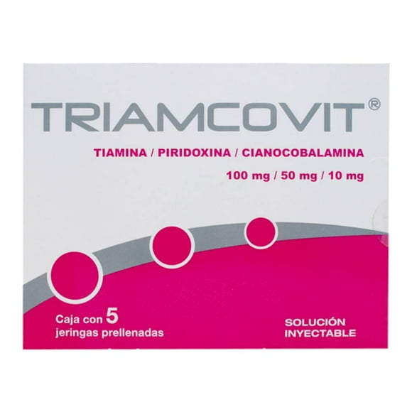 Triamcovit solución inyectable 5 pzas