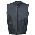 thumbnail image 6 of New Men's Biker Motorcycle Leather Adjustable Vest Stylish Paisley White XXL, 6 of 8