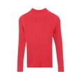 thumbnail image 5 of MYAOYINo Boundaries Womens Long Sleeve Mock Neck Tee Ribbed Knit Basic Slim Versatile Top, 5 of 6