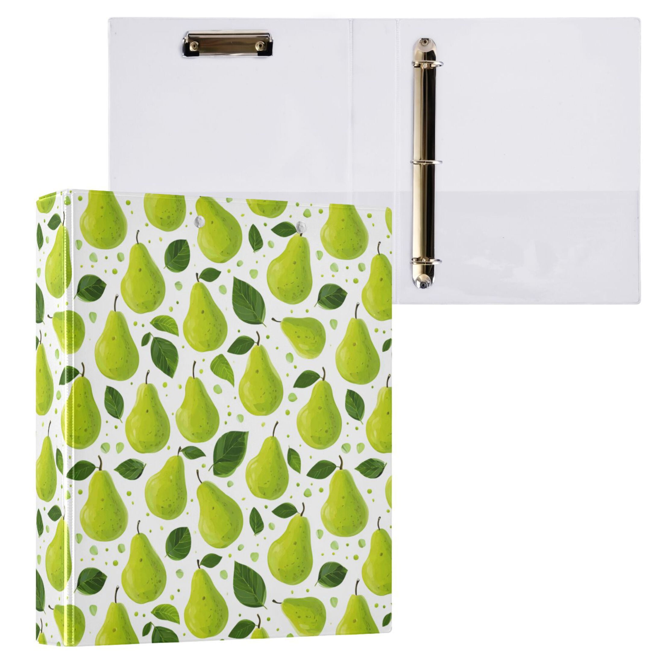 Three Ring Binder Pear 1.5 Inch Round Binder D-Rings for Office Supplies and More