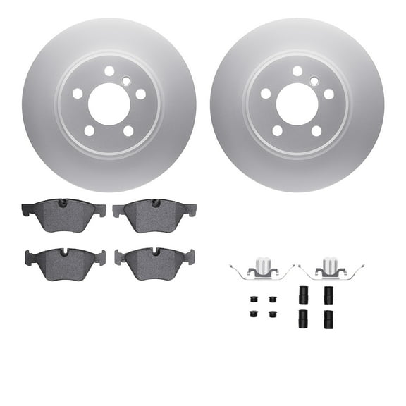 Dynamic Friction Company Front Geospec Brake Rotors with 5000 Advanced Brake Pads includes Hardware 4512-31233