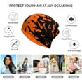 thumbnail image 5 of Yiaed Halloween Bats Print Multifunction Beanie Hats for Women Men Slouchy Knit Beanie Hat Winter Hat Scarf Stretch Skull Cap, 5 of 8