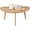 Nature Wood1, variant on Oval Coffee Table for Small Space , Simple Modern Center Table with OAK Wood LegsH