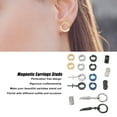 thumbnail image 4 of Juego de aretes magnéticos de circonita de acero inoxidable 10 pares de aretes magnéticos sin perforar que no se caen para uso diario ANGGREK Otros, 4 of 8