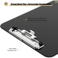 thumbnail image 4 of Pack of 2  Plastic Clipboard with Pen Holder, Purple 8.5x11 Letter Size Clip Board for Classroom, Office, Students, Nurses and Women, Low Profile Clip, Size 12.5 x 9 in, 4 of 8
