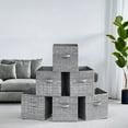 thumbnail image 6 of 13" Storage Cube Bin 6 Foldable Fabric Storage Bin with Double Handles for Living Room Bedroom Office Gray, 6 of 7