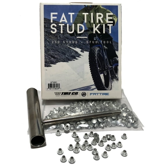 Vee Tire Fat Tire Bike Stud Kit - 250 pointed Carbide Tip studs and install tool