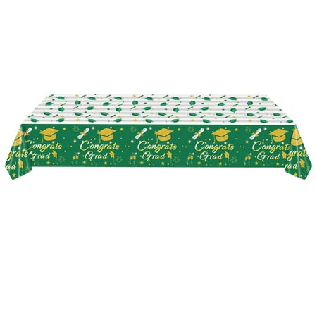 pdqouc 2024 New Season Of Graduation Table Cloth Gold Black Blue High School College Graduation Party Table Cloth Disposable Party Decoration Table Cloth Multicolor