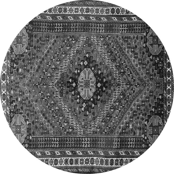 Ahgly Company Indoor Round Persian Gray Traditional Area Rugs, 8' Round