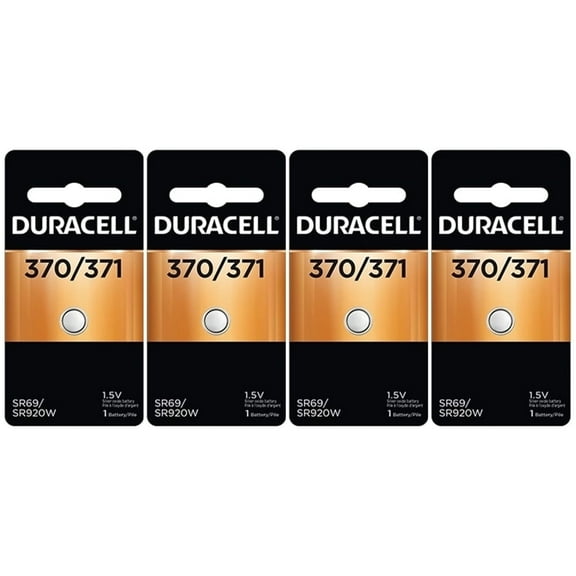 Duracell Watch 370/371 1.5V Silver Oxide Battery (Value Pack of 4)