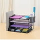 thumbnail image 1 of Organizador de escritorio con archivador y accesorios, unidad de almacenamiento de cuatro niveles para escritorio, organizador de material de oficina con cajones y dos portalápices（negro）, 1 of 9