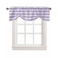 thumbnail image 7 of Tie Up Valance Curtain for Kitchen, Farm Purple Beige Stripe on Vintage Linen Rod Pocket Short Curtains Adjustable Tie-Up Shade Valances, Abstract Art Window Treatment for Bathroom Living Room Bedroom, 7 of 7