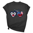 thumbnail image 4 of Axiiglly T Shirts for Women Flag Print Graphic Tees Patriotic Crew Neck Cotton Shirts Independence Day Short Sleeve Tops Casual 4th of July T-Shirts, 4 of 4