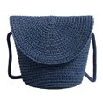 thumbnail image 1 of Bolsos Cruzados Bolsos cruzados de verano Elegante bolso de paja tejido para la playa Hecho a mano para el trabajo (Azul) Likrtyny Para Estrenar, 1 of 9
