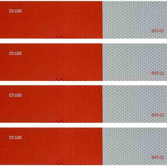 Grand General 92291 - DOT-C2 Conspicuity Reflective Tape Red & White 18 Inch X 2 Inch