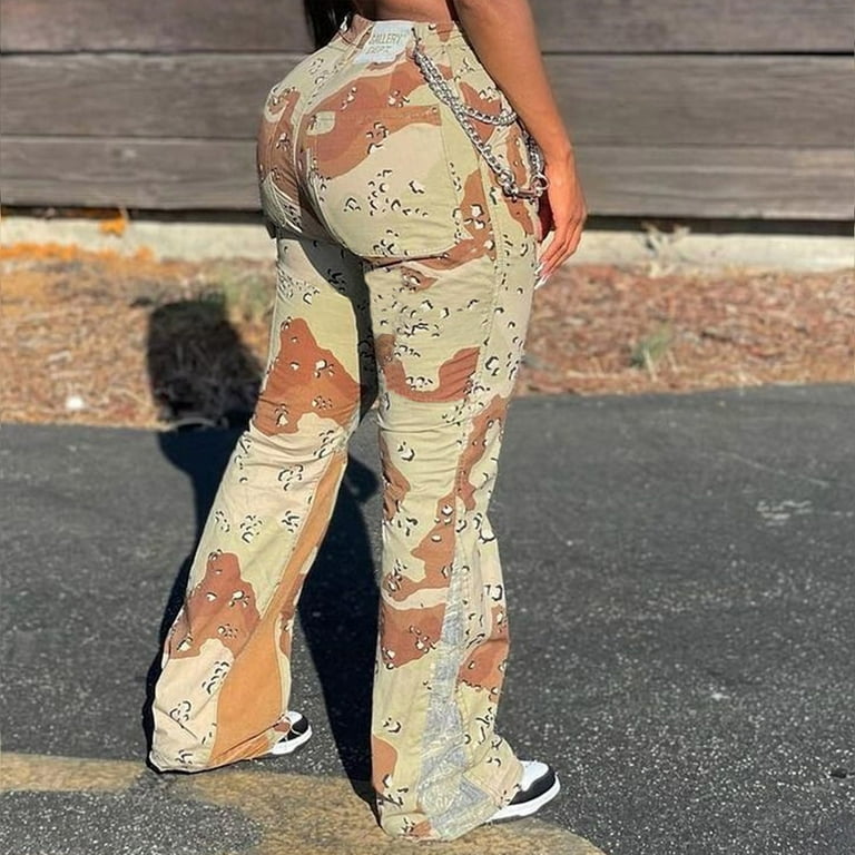 Owordtank Womens Streetwear Camo Pants with Pockets Casual Owordtank Womens Streetwear Camo Pants with Pockets Casual