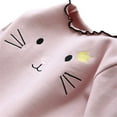 thumbnail image 4 of XBASW Kids Baby Girls Cat Printed Shirt Pullover Long Sleeve T-Shirt Basic Half Turtleneck T-Shirt Knit Tops For 2-8t, 4 of 6