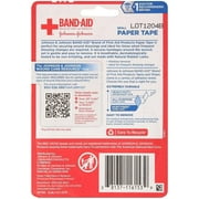 Band-Aid Brand First Aid Hurt-Free Medical Paper Tape, 1 in by 10 yd (Pack of 2)