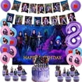thumbnail image 1 of Disney Descendants 2 Theme Birthday Party Decoration Balloon Backdrop Cake Topper Party Supplies Baby Shower, 1 of 5